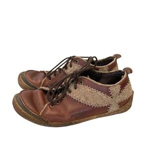 Women's MERRELL Milan Autumn Wool & Leather Lace Up Shoes Sneakers Sz 7 Boho